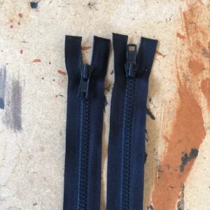 Lot de 2 fermetures à glissière bleu, YKK 49 cm