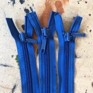 lot de 3 fermetures à glissière bleu, YKK 54 cm