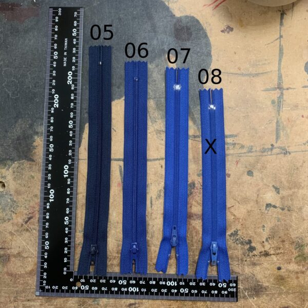Fermetures à glissières bleu n°08 16cm – Image 3