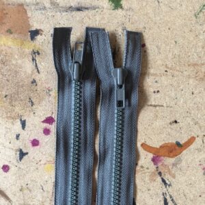 lot de 2 fermetures à glissière grise, YKK 64 cm