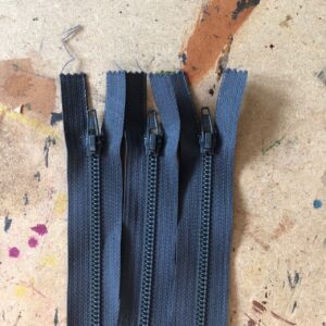 Lot de 3 fermetures à glissière grise, DMC 65 cm
