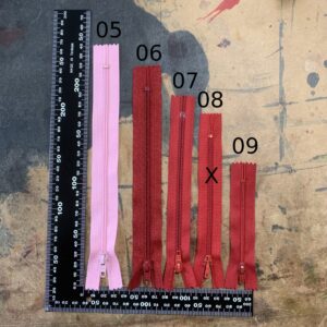 Fermeture à glissière rouge n°8 13 cm