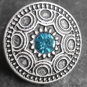 Freya turquoise vieil argent 25 mm