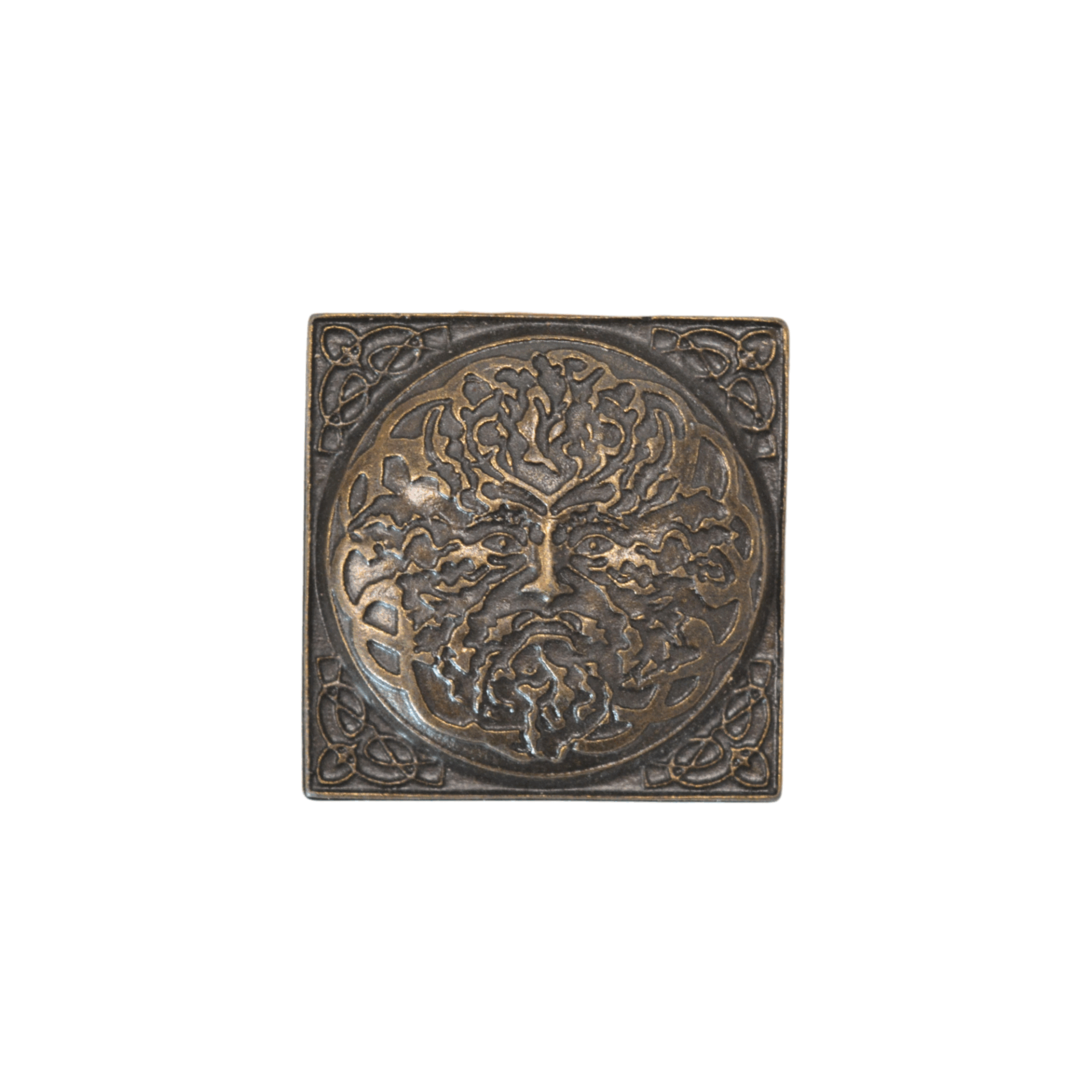 Green man Vieux laiton