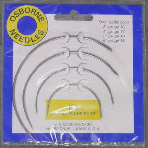 Lot de 4 aiguilles courbes Osborne K3
