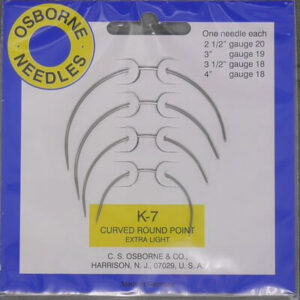 Lot de 4 petites aiguilles courbes Osborne K7