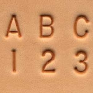 Matoir cuir coffret alphabet et nombre 6,4 mm