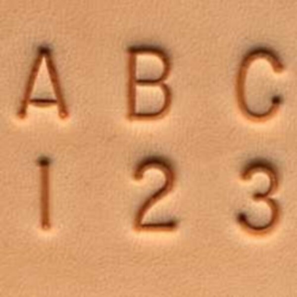Matoir cuir coffret alphabet et nombre 6,4 mm