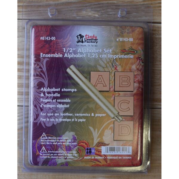 Matoir cuir coffret lettre 1,27 mm double trait – Image 2