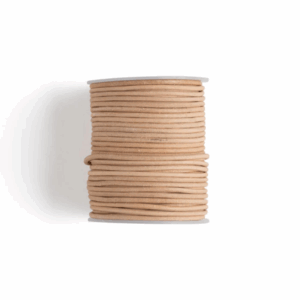Lacet rond naturel 2 mm