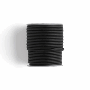 Lacet rond noir 2 mm