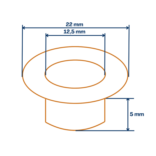 Œillets aluminium 12,5 mm - lot de 100 – Image 3