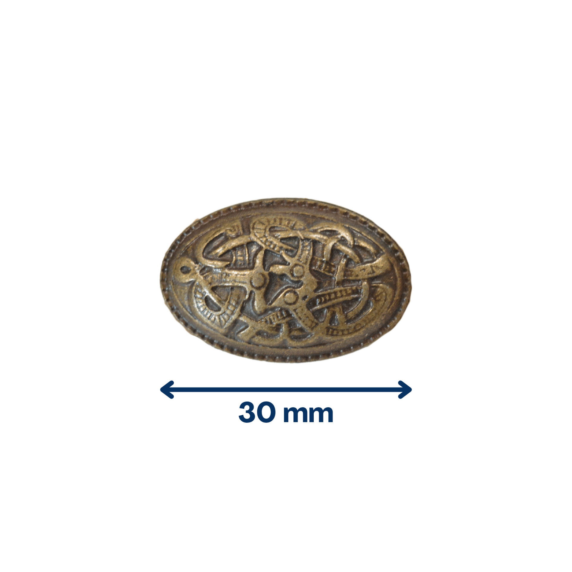 Oval de Midgard vieux laiton