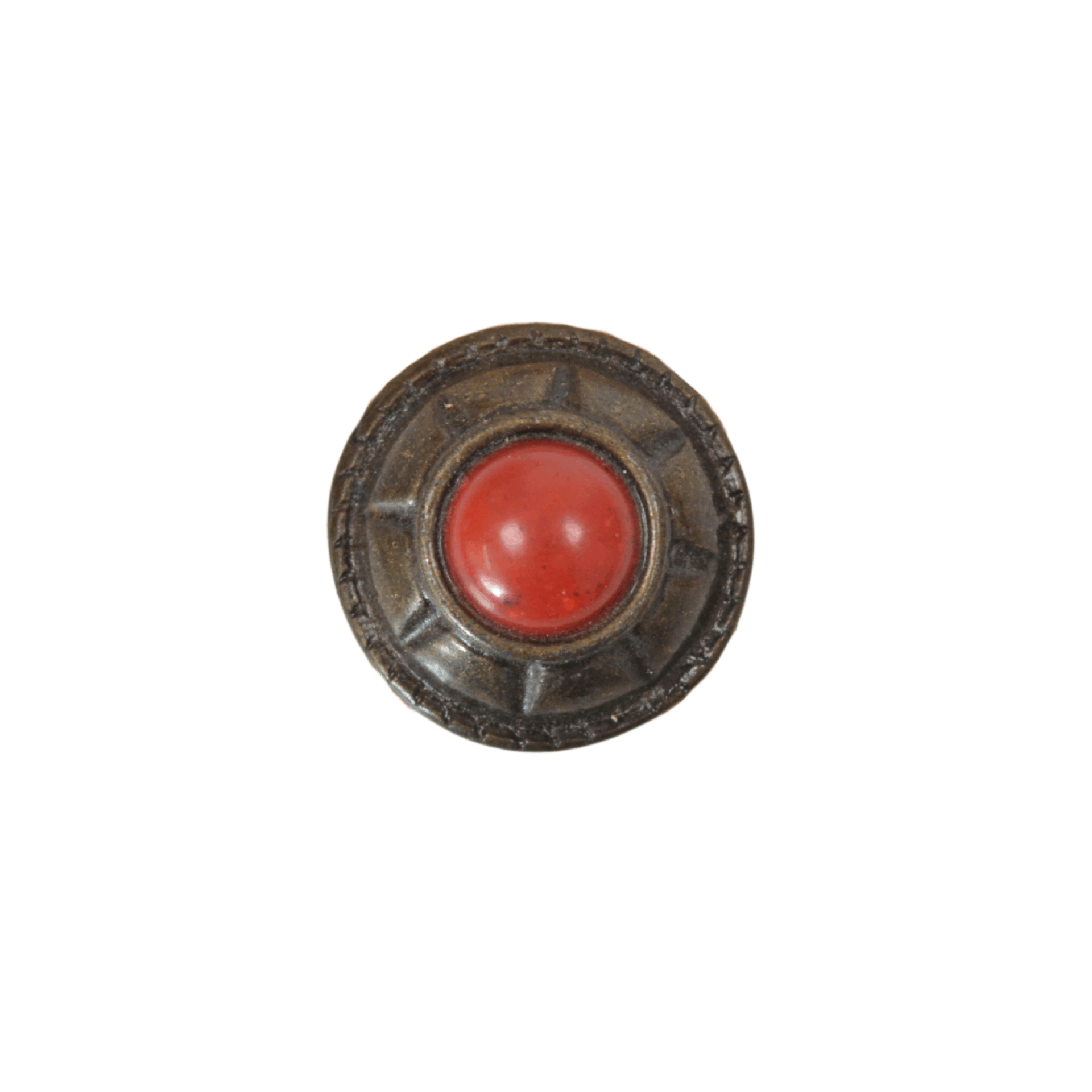 Concho rond natif – rouge
