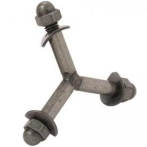 Tribolt pour chaise en cuir nickel antique