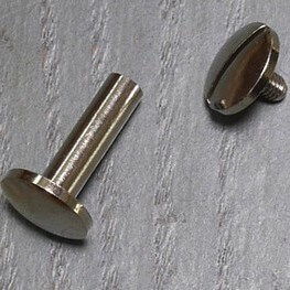 Vis à reliure finition nickel 15 mm*2