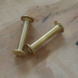 Vis à reliure cruciforme finition laiton 25 mm * 2