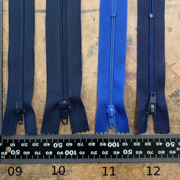 Fermetures à glissières bleu n°12 9cm – Image 2