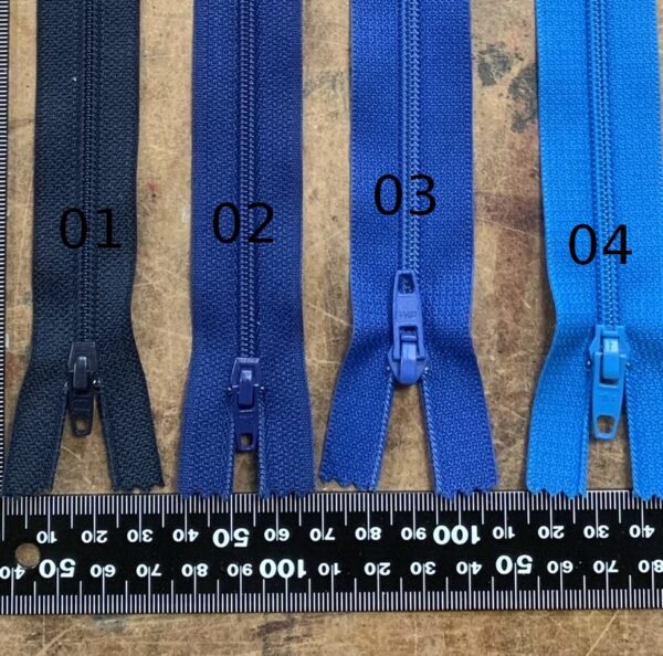 Fermetures à glissières bleu n°04 20cm – Image 2