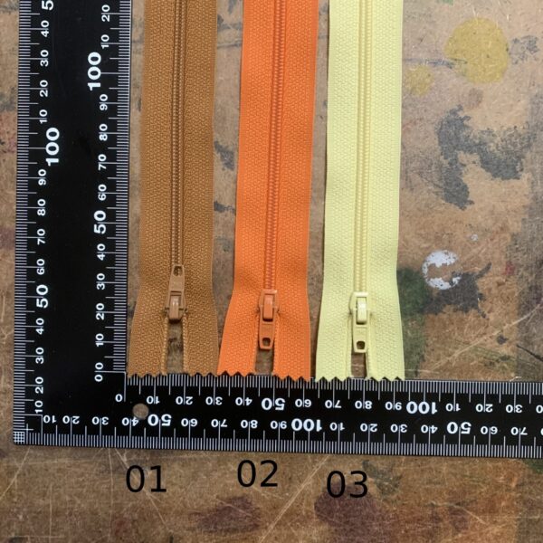 Fermeture à glissière jaune n°3 18 cm – Image 2