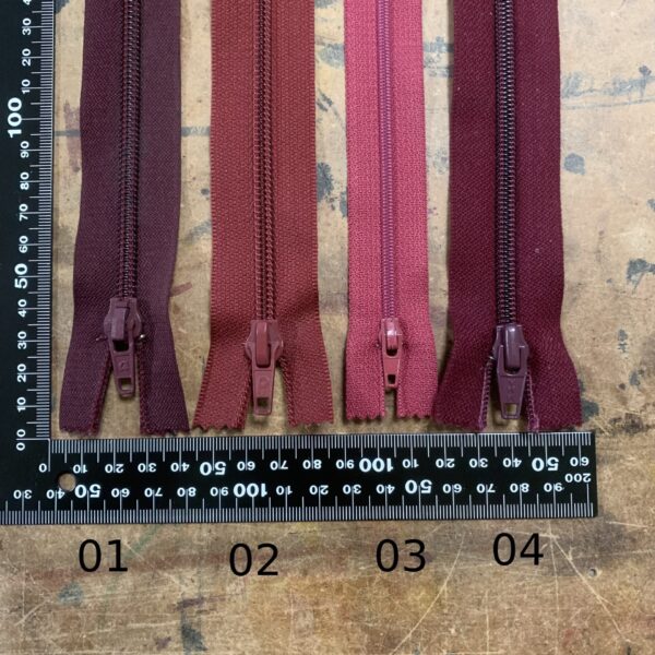 Fermeture à glissière bordeaux n°4 21 cm – Image 2