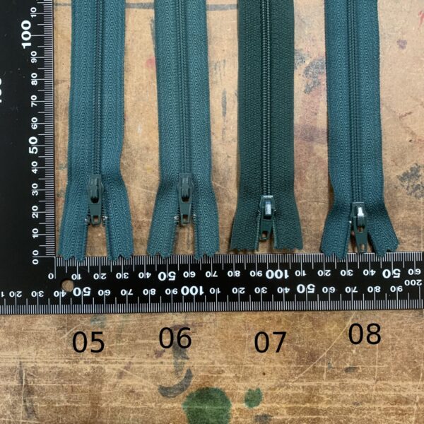 Fermetures à glissières verte n°8 11cm – Image 2