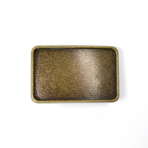 Boucle plaque vierge rectangle – Vieux laiton – 40 mm – 11738-00