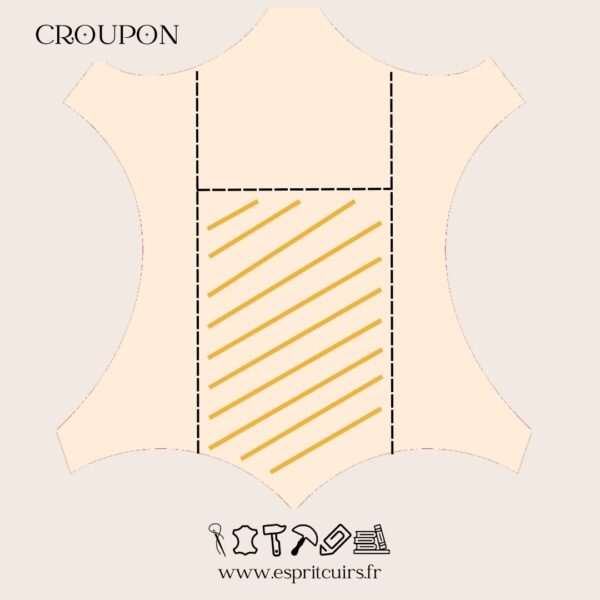 Croupon tannage végétal naturel - 3/3.5 mm – Image 4