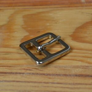 Boucle laiton massif finition nickel 20 mm
