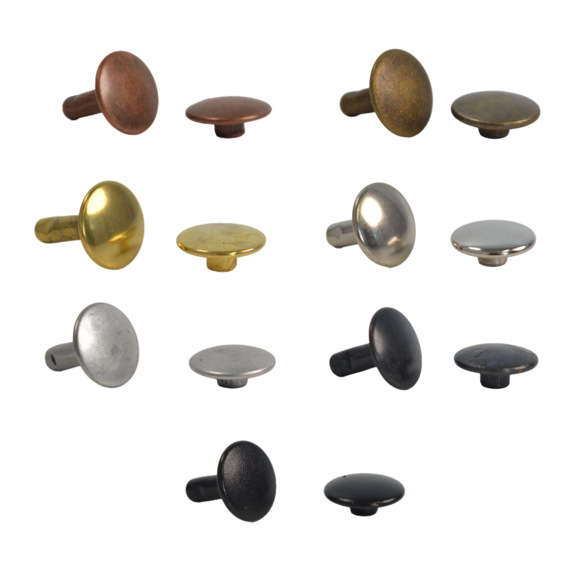 Rivet double calotte