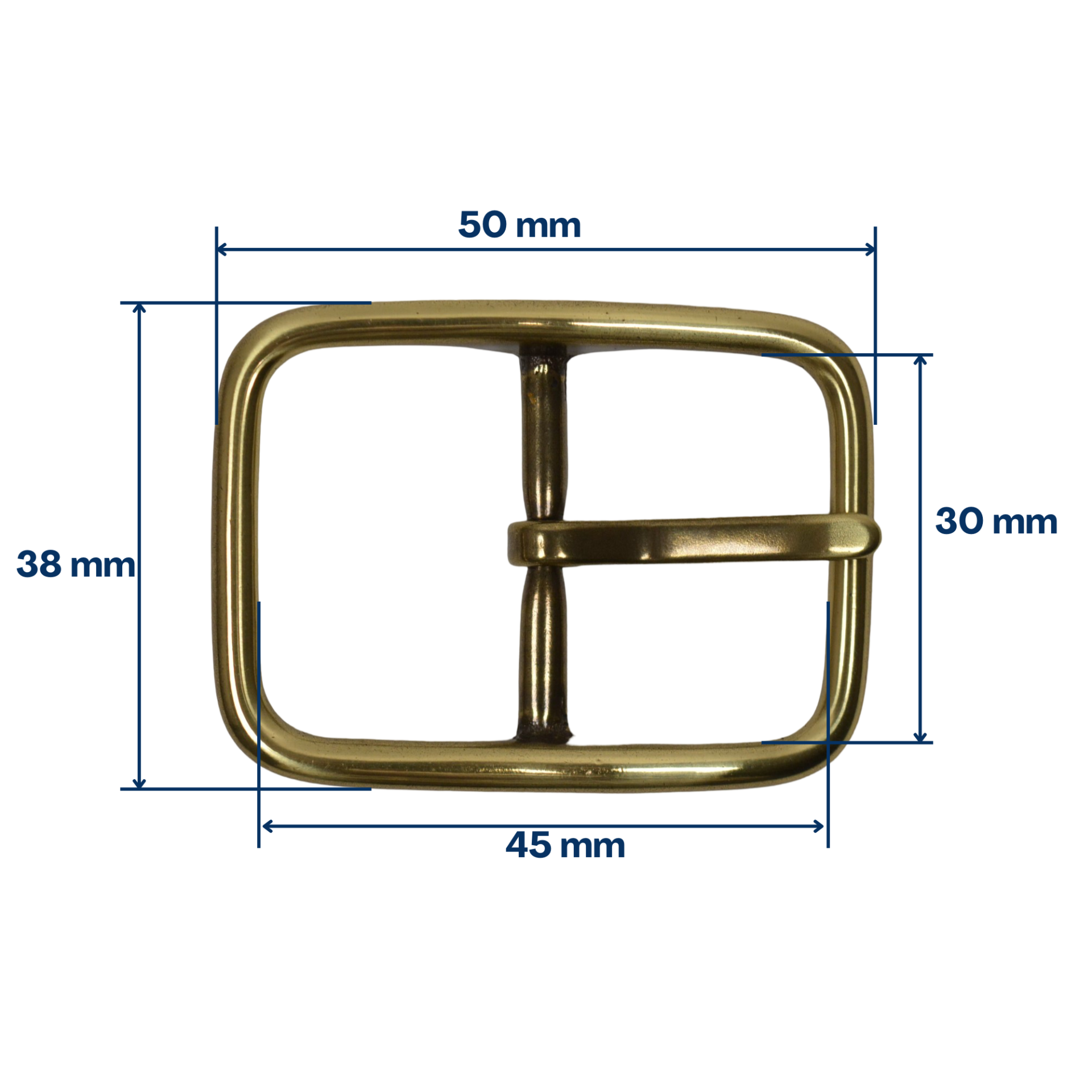 Boucle à passant - Vieux laiton brillant - 30 mm - BP0226D – Image 3