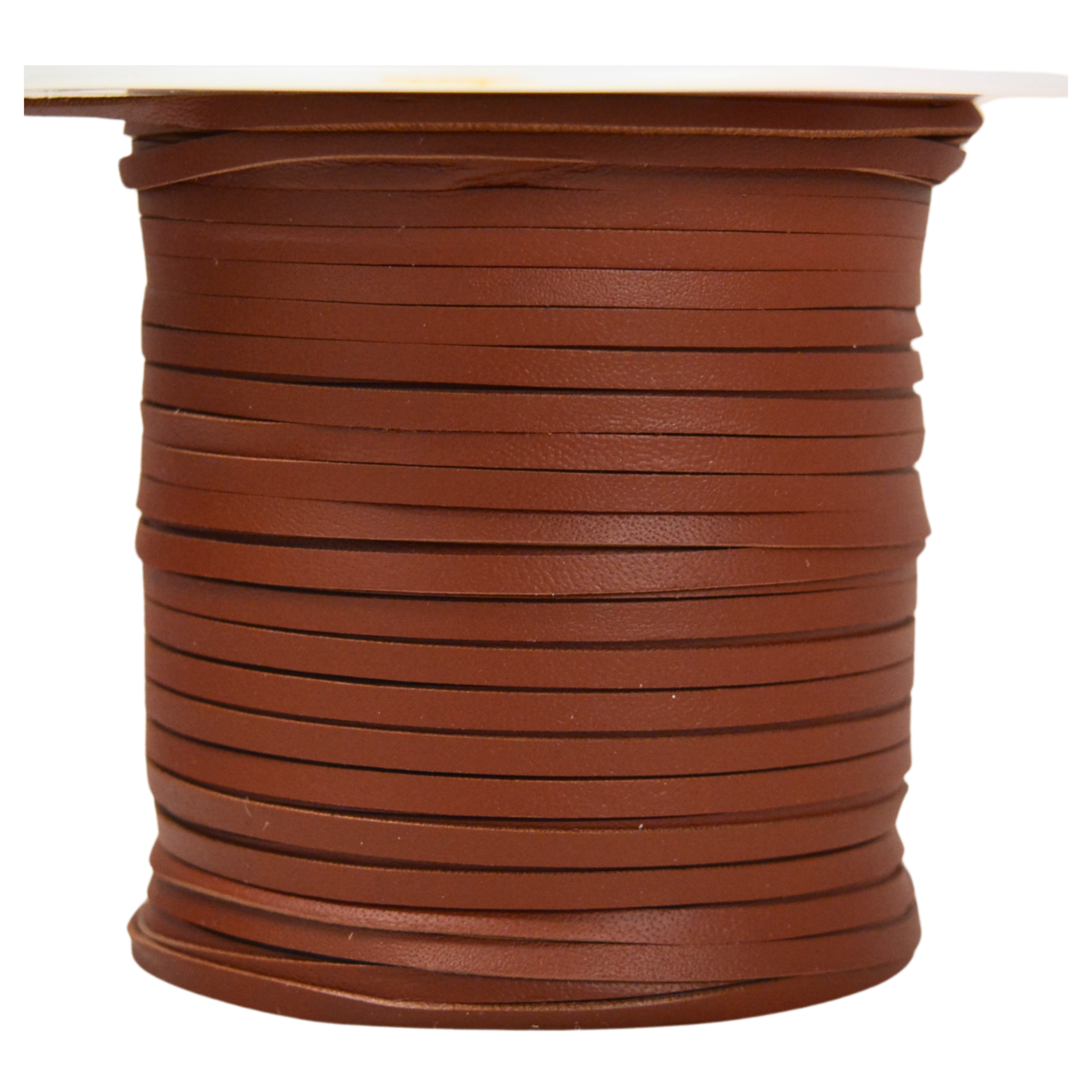 Lacet plat de cuir tannage végétal Noisette - Kangourou - Haut de gamme