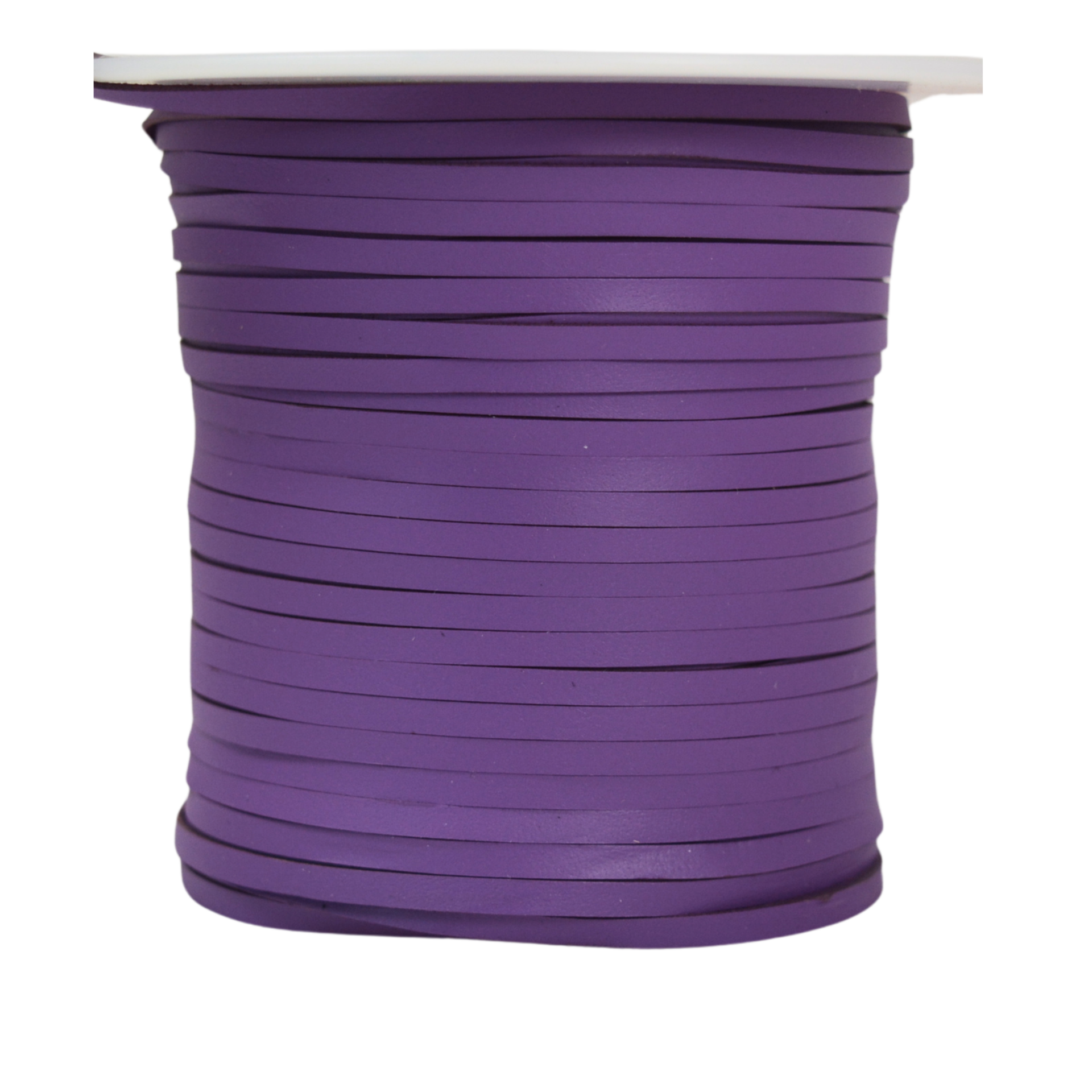 Lacet plat de cuir tannage végétal Moroccan Purple - Kangourou - Haut de gamme