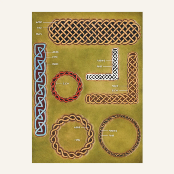 Calque de repoussage pour cuir, motif celtique