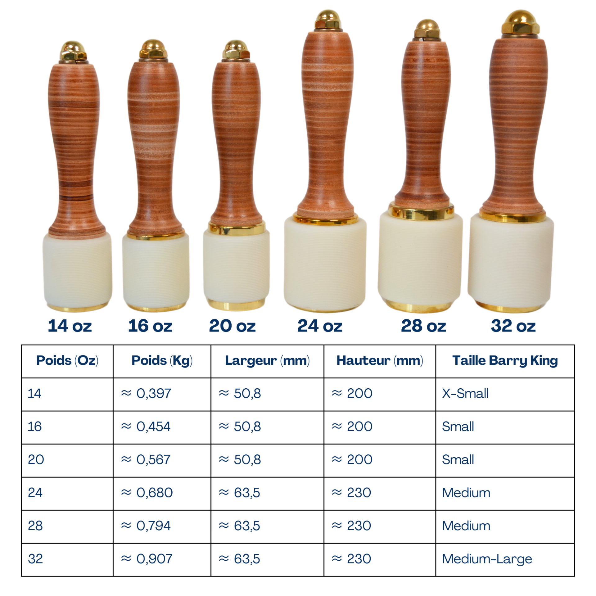 Maillet round - rond - Barry King Tools – Image 2