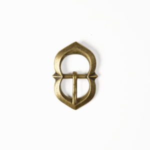 Boucle historique – Double coeur – Vieux laiton – 13 mm