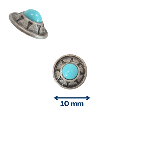 Concho rond natif turquoise petit