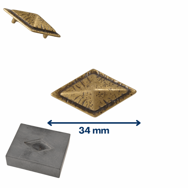 Concho losange (lot de 40) + Jeu de pose