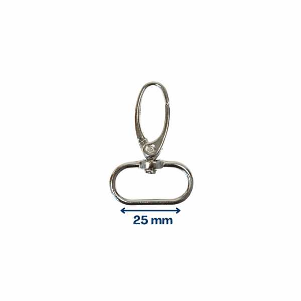Mousqueton nickel 25 mm