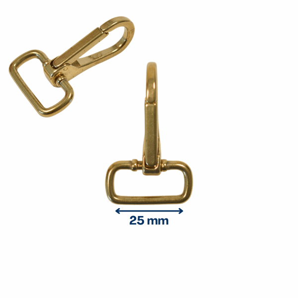 Mousqueton laiton massif 25 mm