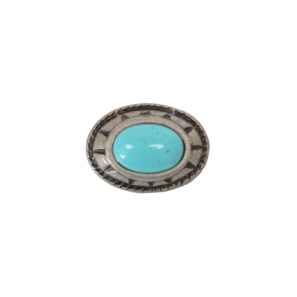 Native Navarro turquoise oval Viel Argent