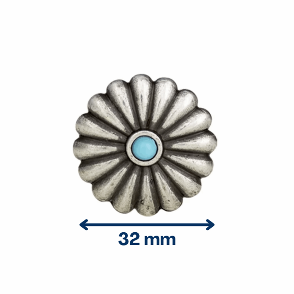 Concho turquoise 32 mm