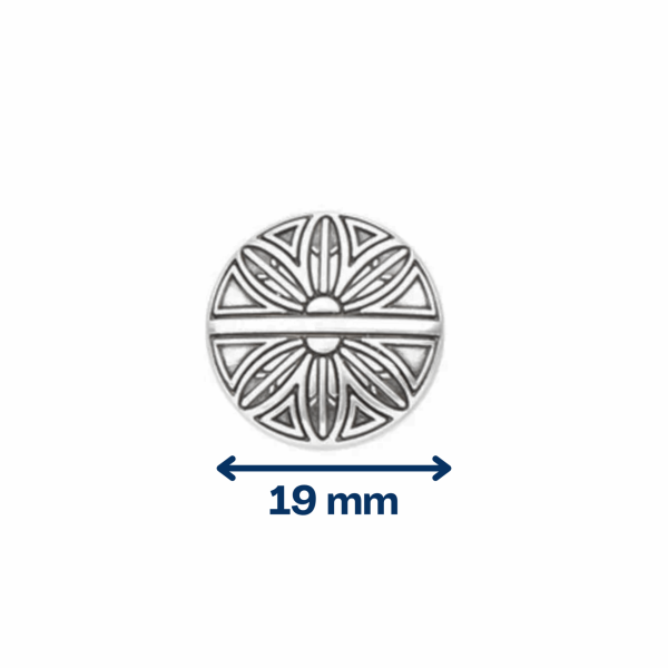 Concho bouclier plume 19 mm