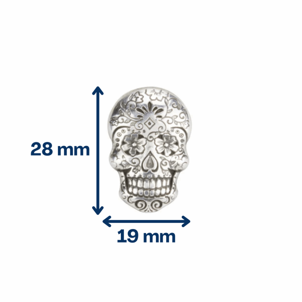 Concho pour cuir tête de mort mexicaine