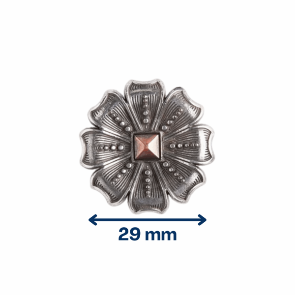 Concho fleur de skylar 29 mm