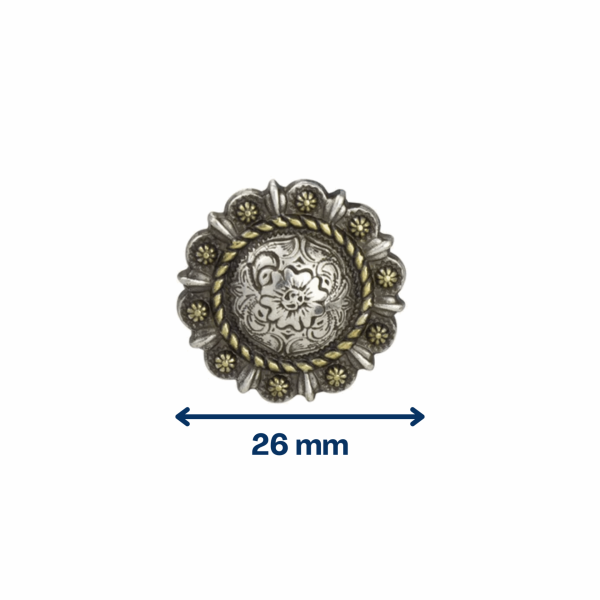 Concho “braie cordée” 26 mm