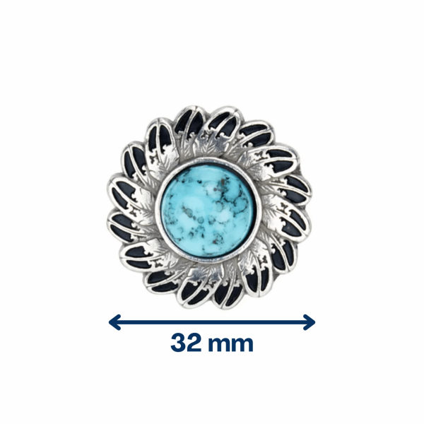 Concho turquoise plume