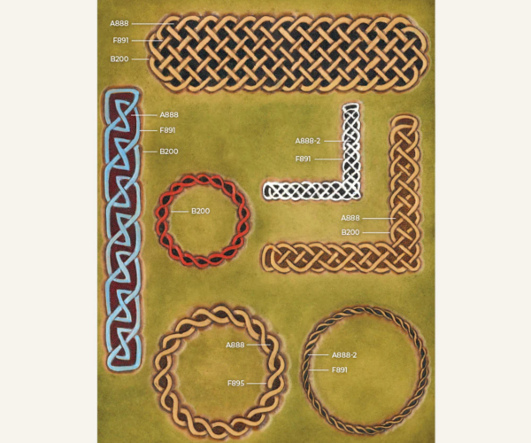 Calque de repoussage pour cuir, motif celtique