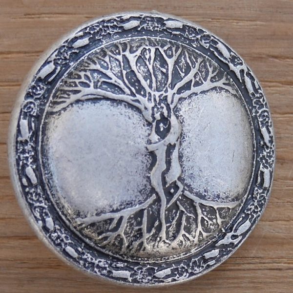 Arbre celtic vieil argent 38 mm