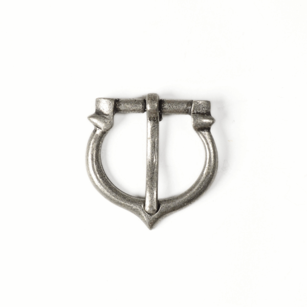 Boucle médiévale simple 20 mm argent vieilli